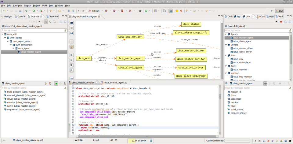 screenshot of DVT Eclipse IDE